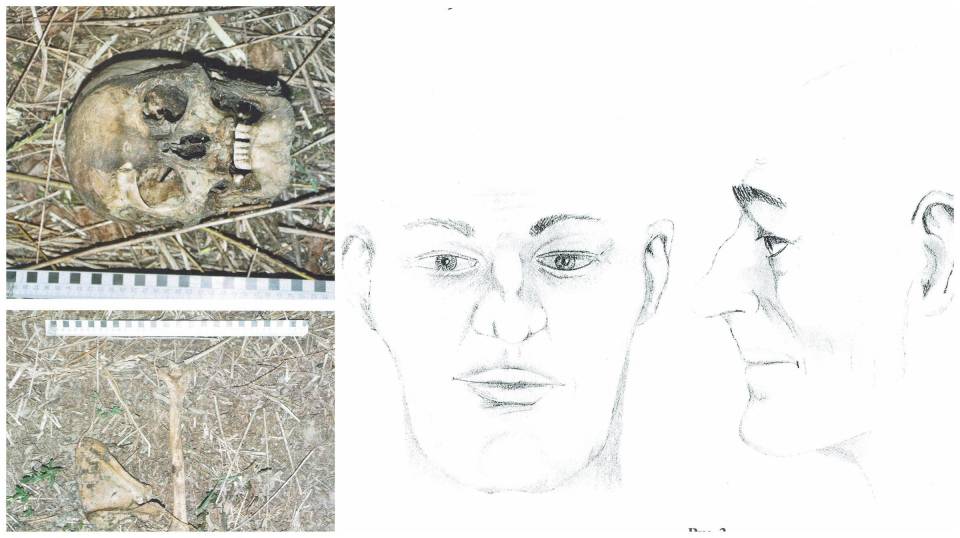 W gminie Pabianice znaleziono ludzkie szczątki. Eksperci uzyskali wizerunek rekonstrukcjo twarzy denata